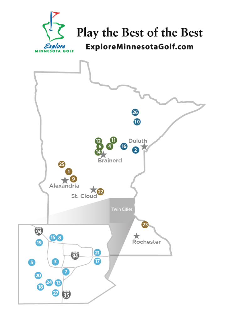 Explore Minnesota Golf Map Explore Minnesota Golf The State of Golf